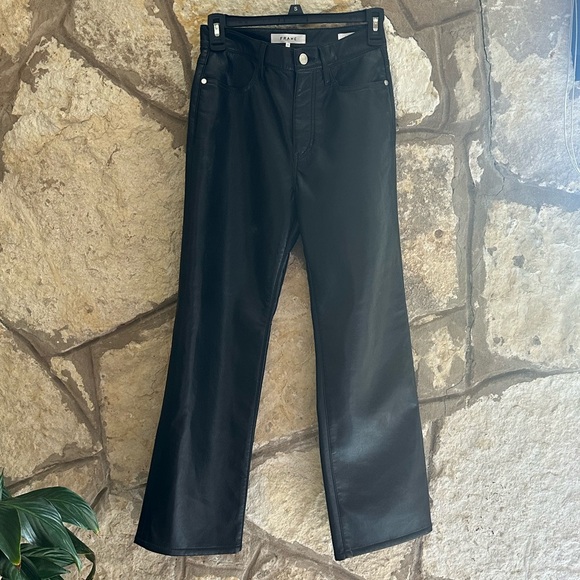 Frame LE JANE CROPPED RECYCLED LEATHER PANTS size 25 - Picture 6 of 8
